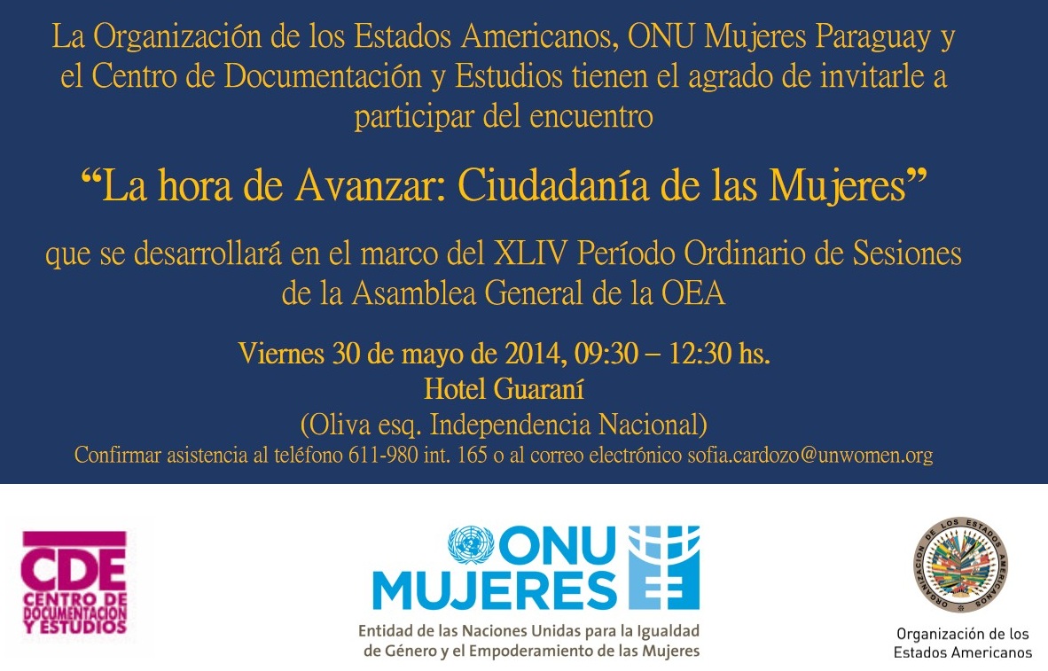 “La hora de Avanzar: Ciudadanía de las Mujeres
