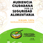 Audiencia ciudadana por la seguridad alimentaria