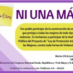 Audiencia pública sobre la ley integral contra la violencia hacia las mujeres