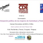 Conversatorio  “Participación política de las mujeres de Canindeyú y Paridad”