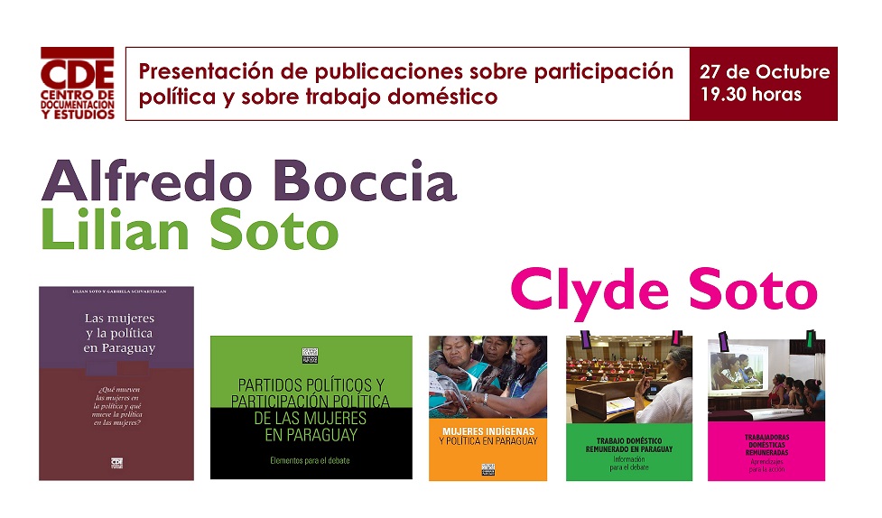 Presentación de publicaciones del CDE sobre participación política y sobre trabajo doméstico