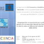 Presentarán nuevo estudio sobre ocupación por género